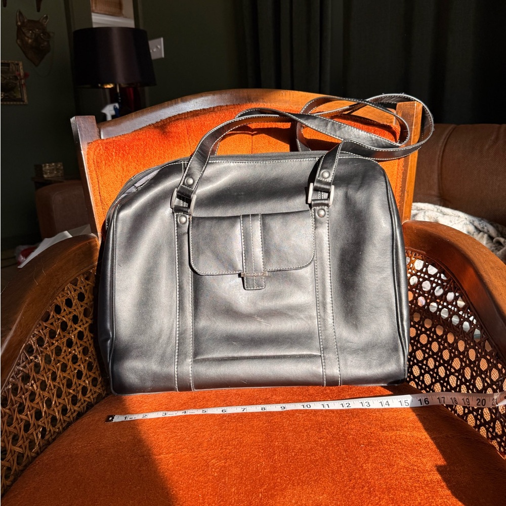 Samsonite Black Leather Laptop Briefcase